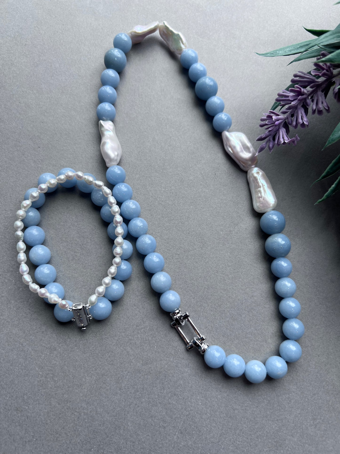 Cloud in the Sky Natural Baroque Pearl Necklace