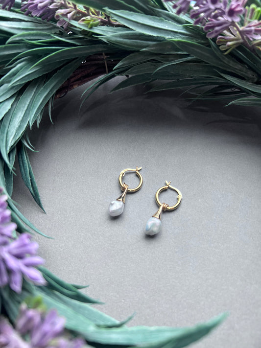 Ice Cream Natural Baroque Pearl Versatile Drop Earrings
