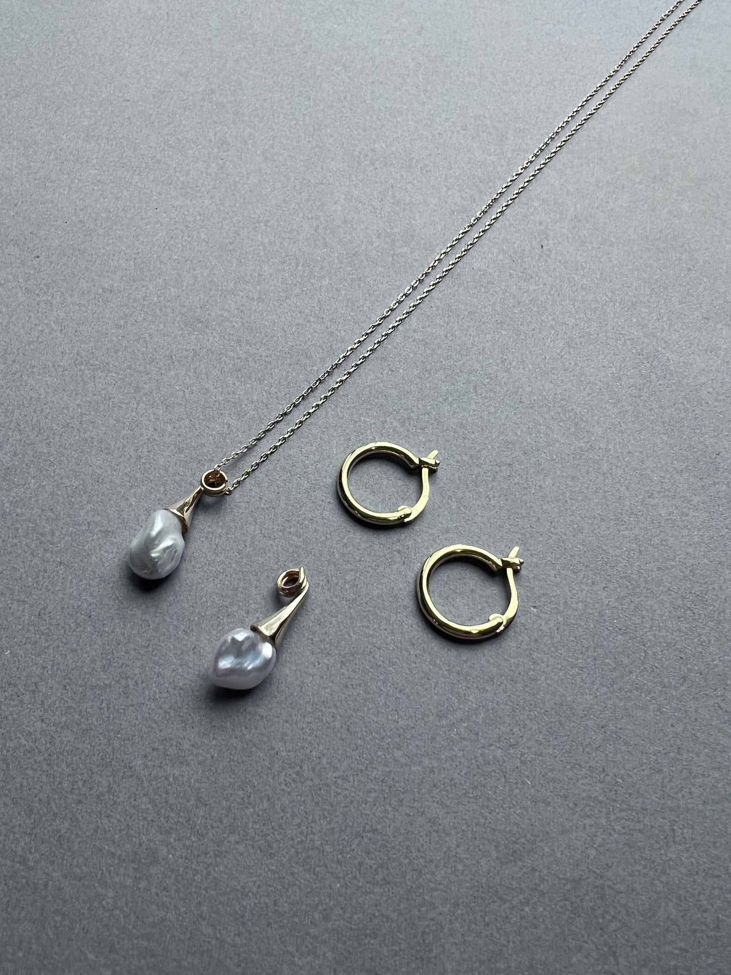 Ice Cream Natural Baroque Pearl Versatile Drop Earrings