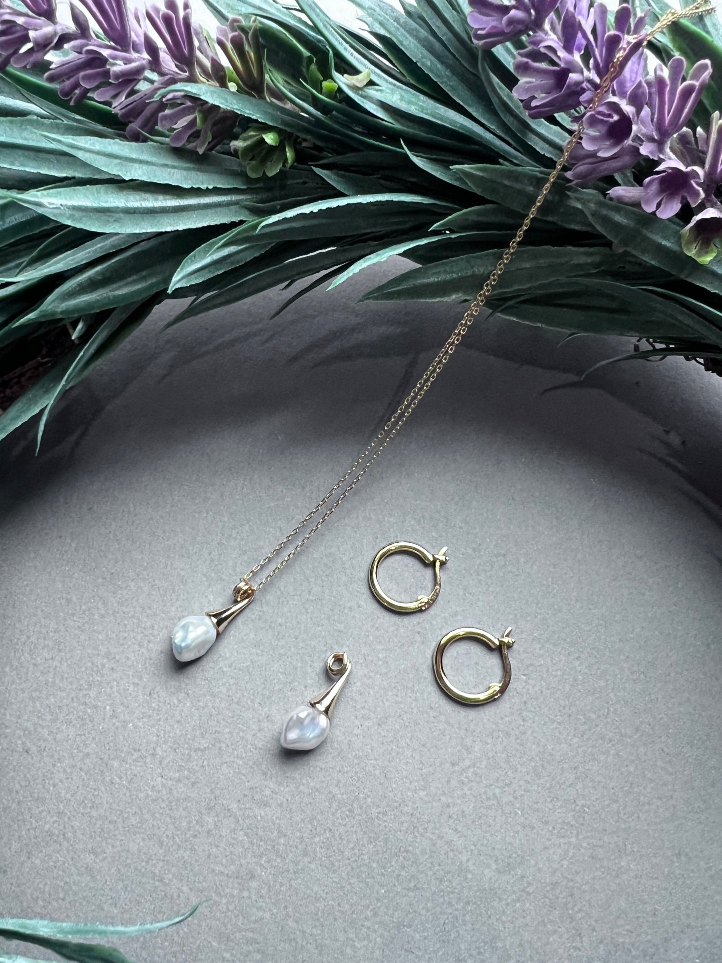 Ice Cream Natural Baroque Pearl Versatile Drop Earrings
