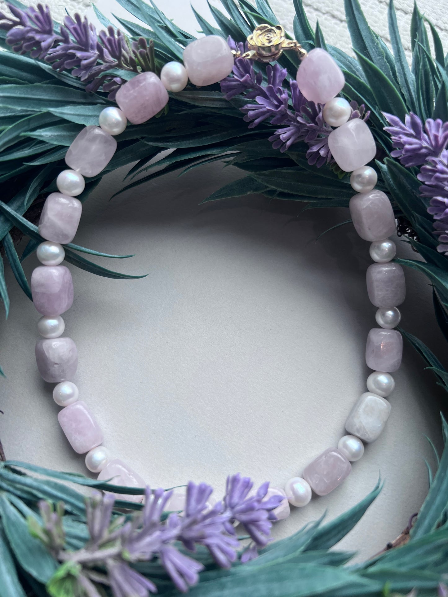 Handcraft Pearl and Crystal Necklace