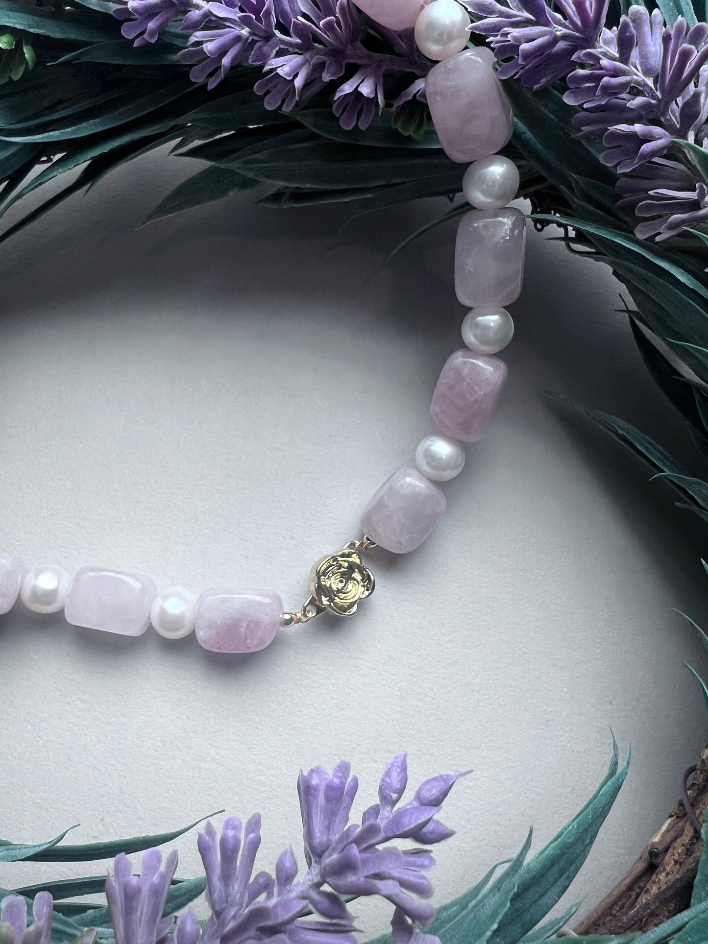 Handcraft Pearl and Crystal Necklace